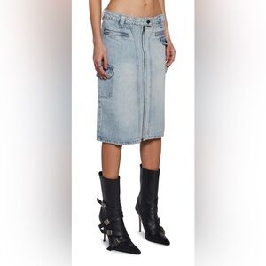 Light Blue Denim Skirt